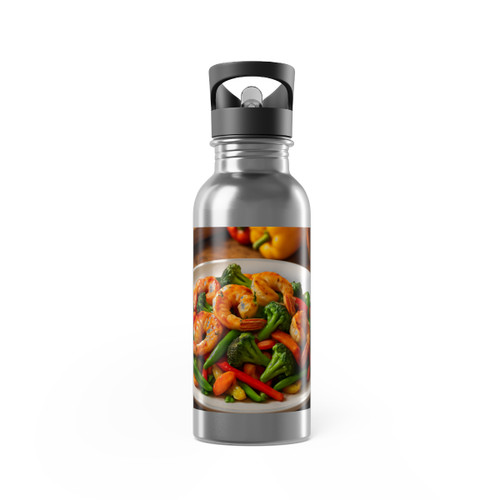 Flavorful Journeys - Stainless Steel Water Bottle With Straw, 20oz