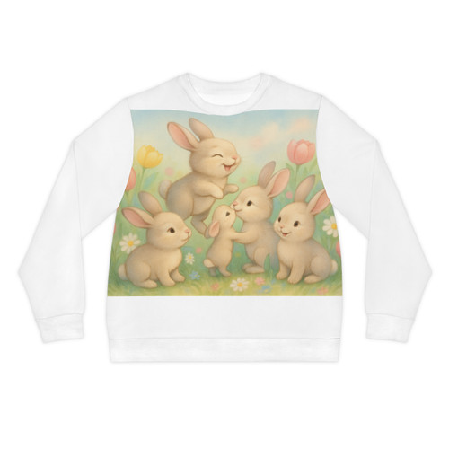 Bunny Blossom Parade - Lightweight Sweatshirt (AOP)