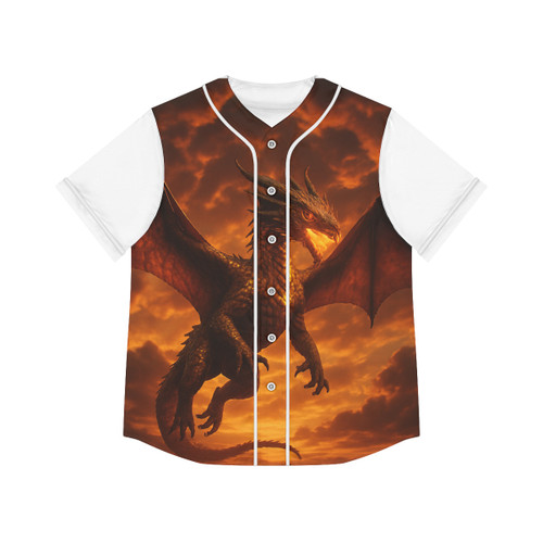 Golden Ember Serpent - Women's Baseball Jersey (AOP) Golden Ember Serpent - Women's Baseball Jersey (AOP)
