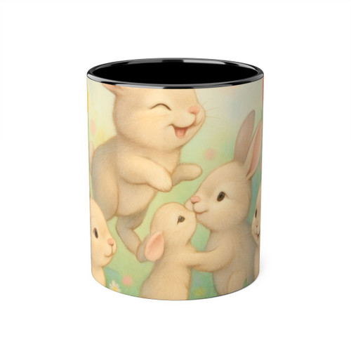 Bunny Blossom Parade - Accent Mugs, 11oz