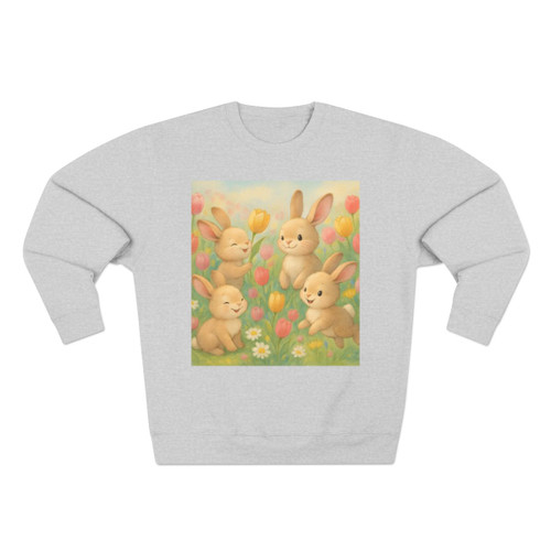 Bunny Blossom Parade - Unisex Crewneck Sweatshirt Bunny Blossom Parade - Unisex Crewneck Sweatshirt