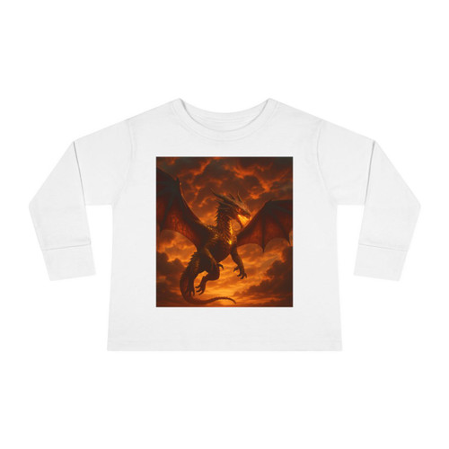Golden Ember Serpent - Toddler Long Sleeve Tee Golden Ember Serpent - Toddler Long Sleeve Tee