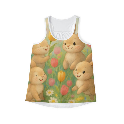Bunny Blossom Parade - Women's Tank Top (AOP) Bunny Blossom Parade - Women's Tank Top (AOP)