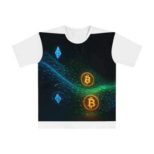 Digital Currency Wave - Men's Loose T-shirt (AOP)