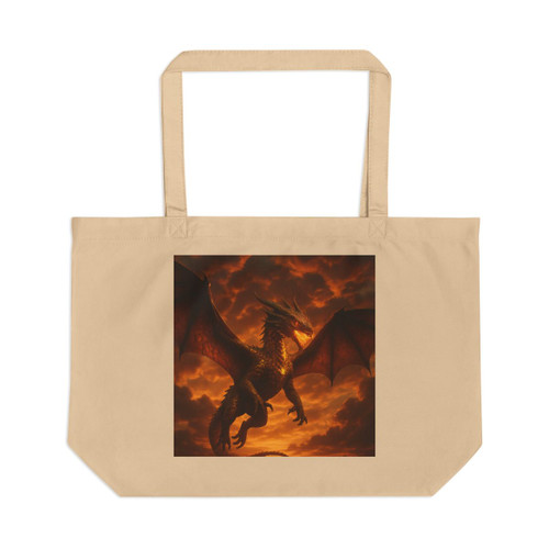 Golden Ember Serpent - Large Eco Tote Golden Ember Serpent - Large Eco Tote