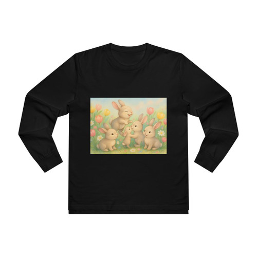 Bunny Blossom Parade - Men’s Base Longsleeve Tee  Bunny Blossom Parade - Men’s Base Longsleeve Tee