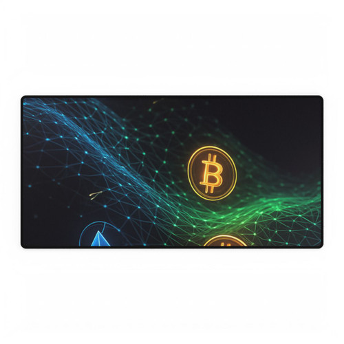 Digital Currency Wave - Desk Mats