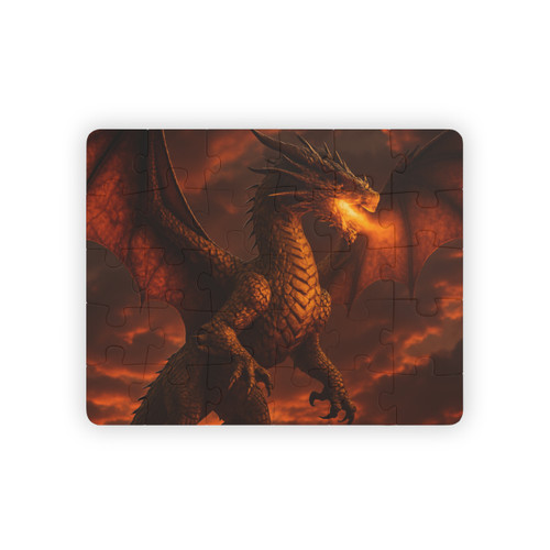 Golden Ember Serpent - Kids' Puzzle, 30-Piece