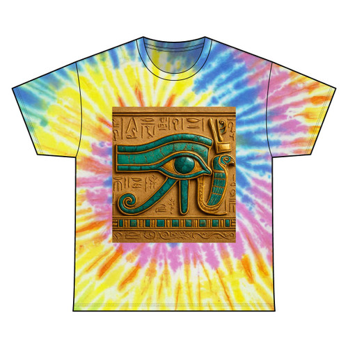 Mystical Eye of Horus - Unisex Tie Dye Cotton Tee Mystical Eye of Horus - Unisex Tie Dye Cotton Tee