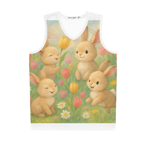 Bunny Blossom Parade - Basketball Jersey (AOP) Bunny Blossom Parade - Basketball Jersey (AOP)