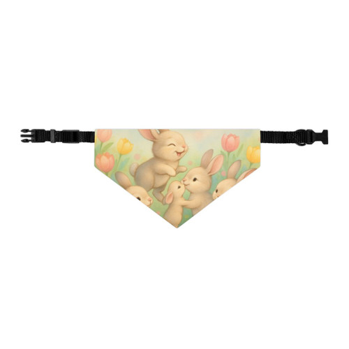 Bunny Blossom Parade - Pet Bandana Collar