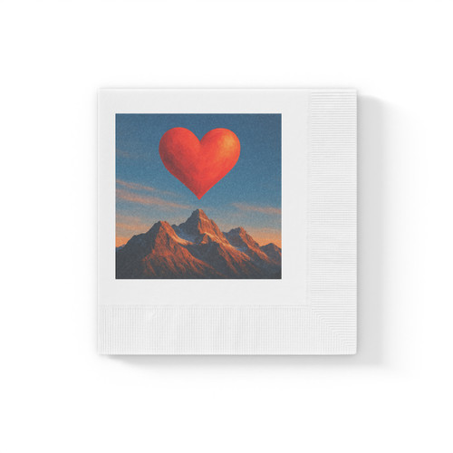 Brave Heart Rising - White Coined Napkins