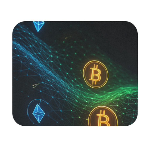 Digital Currency Wave - Mouse Pad (Rectangle)