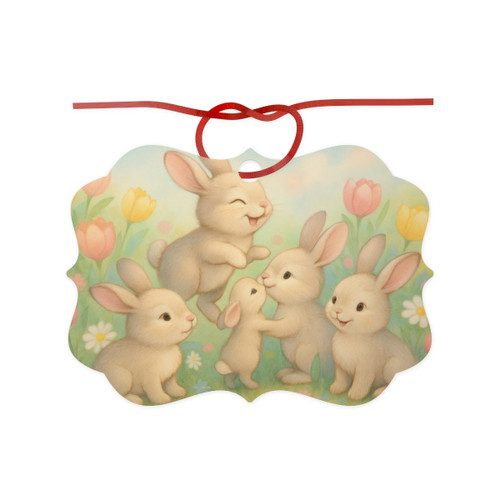 Bunny Blossom Parade - Aluminum Ornaments, 1pc
