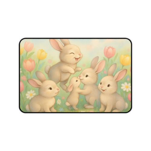 Bunny Blossom Parade - Desk Mat