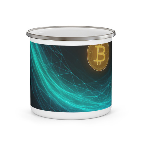 Digital Currency Wave - Enamel Camping Mug