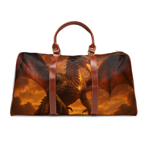 Golden Ember Serpent - Waterproof Travel Bag