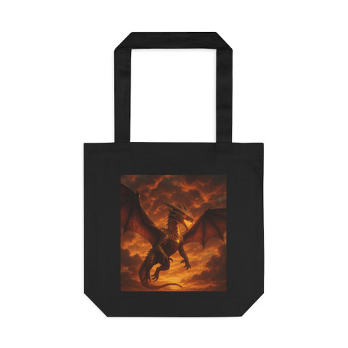 Golden Ember Serpent - Cotton Tote Bag Golden Ember Serpent - Cotton Tote Bag