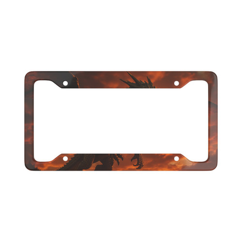 Golden Ember Serpent - License Plate Frame