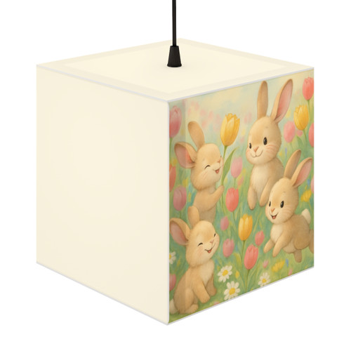 Bunny Blossom Parade - Light Cube Lamp