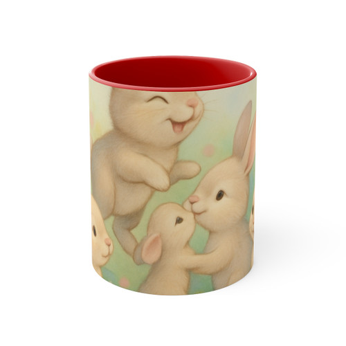 Bunny Blossom Parade - 11oz Accent Mug