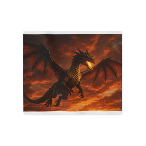 Golden Ember Serpent - Sweatshirt Blanket