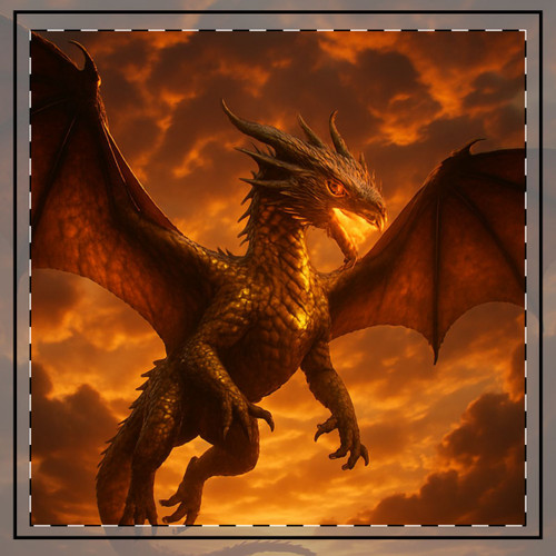 Golden Ember Serpent - Throw Pillow