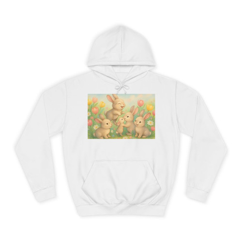Bunny Blossom Parade - Unisex College Hoodie Bunny Blossom Parade - Unisex College Hoodie
