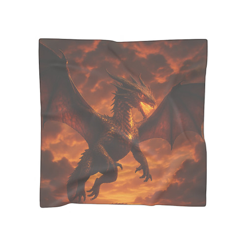 Golden Ember Serpent - Poly Scarf