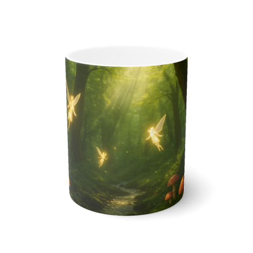 Whispers of the Woods - White Ceramic Mug, 11oz and 15oz