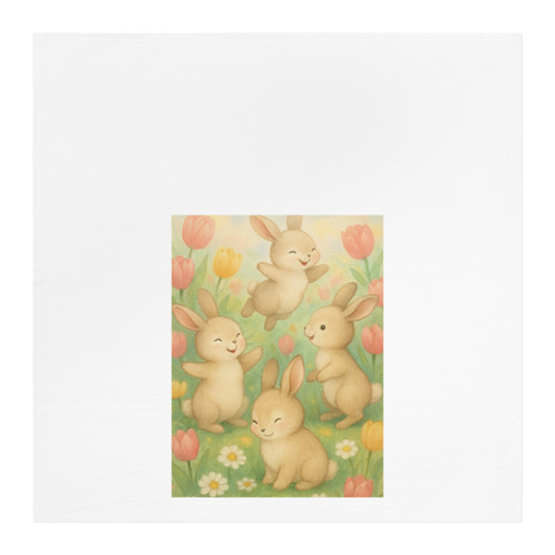 Bunny Blossom Parade - Tea Towel