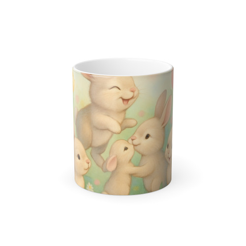 Bunny Blossom Parade - Color Morphing Mug, 11oz