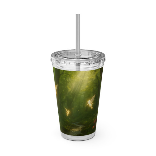 Whispers of the Woods - Sunsplash Tumbler with Straw, 16oz