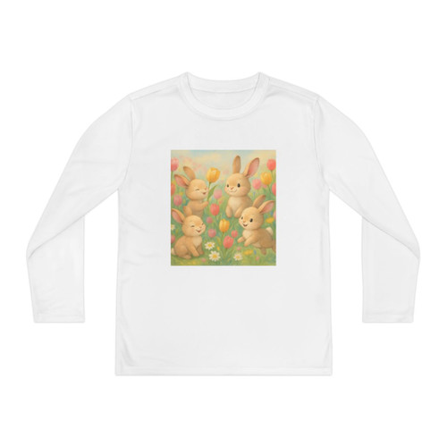 Bunny Blossom Parade - Youth Long Sleeve Competitor Tee Bunny Blossom Parade - Youth Long Sleeve Competitor Tee