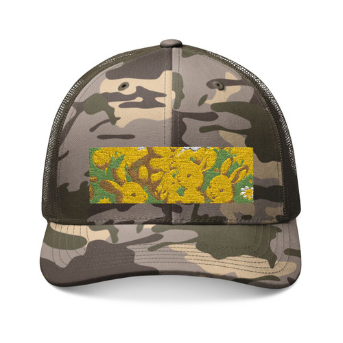 Bunny Blossom Parade - Camouflage Trucker Hat (Embroidery)