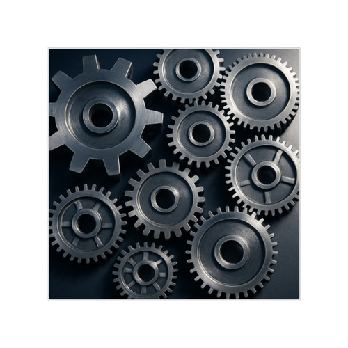 Gears of Innovation - Transparent Outdoor Stickers, Square, 1pc