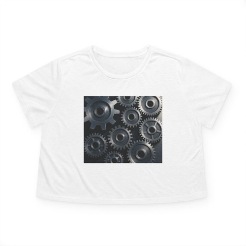 Gears of Innovation - Women's Flowy Cropped Tee
