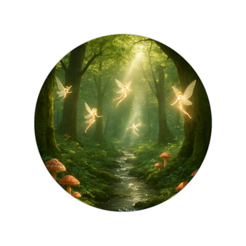 Whispers of the Woods - Transparent Outdoor Stickers, Round, 1pcs