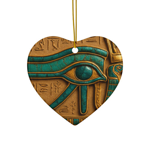 Mystical Eye of Horus - Ceramic Ornaments, 2-Side Print, (1pc, 3pcs, 5pcs, 10pcs)