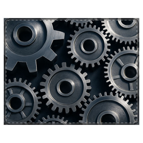 Gears of Innovation - PU Leather Mouse Mat