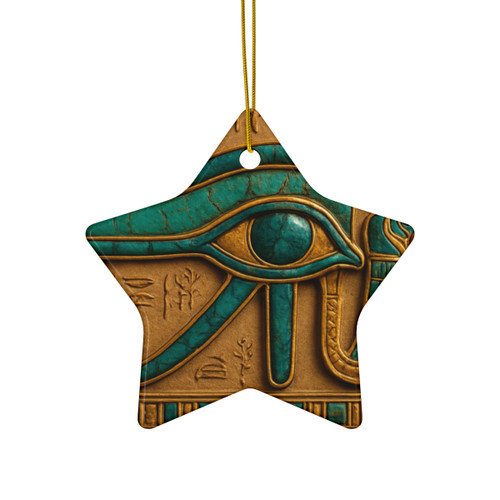 Mystical Eye of Horus - Ceramic Ornament, 4 Shapes