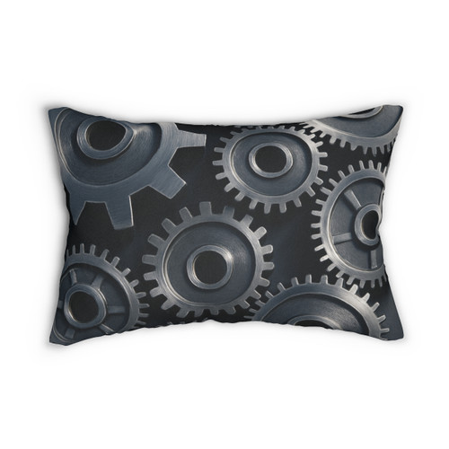 Gears of Innovation - Spun Polyester Lumbar Pillow