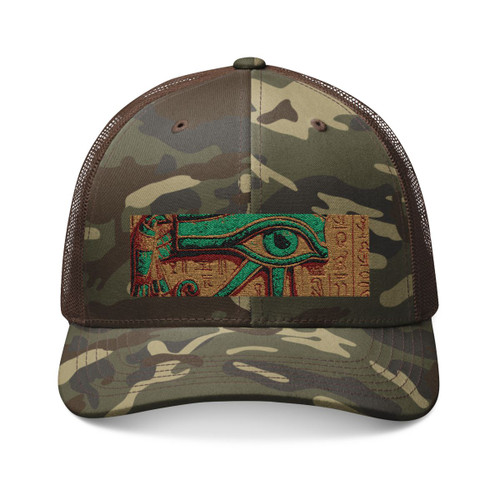 Mystical Eye of Horus - Camouflage Trucker Hat (Embroidery)