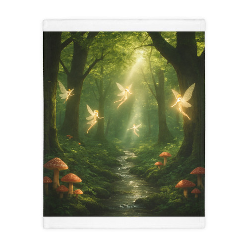 Whispers of the Woods - Velveteen Microfiber Blanket (Two-sided print)