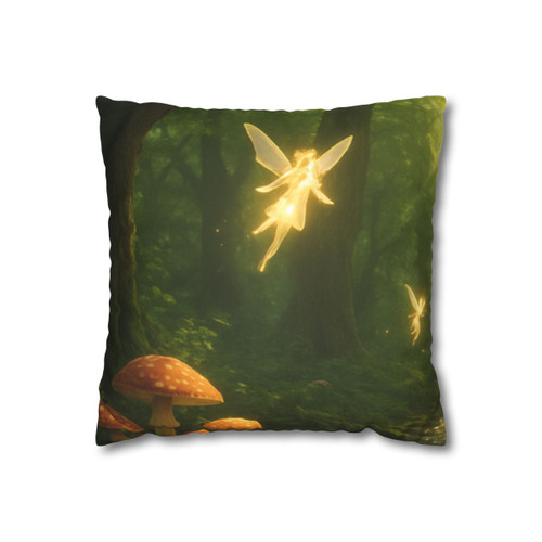 Whispers of the Woods - Faux Suede Square Pillowcase