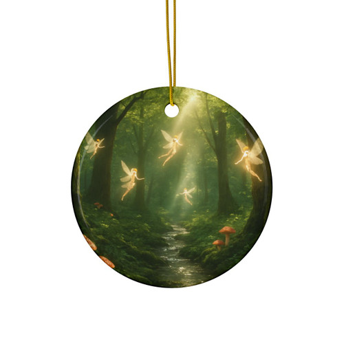 Whispers of the Woods - Decorative Ceramic Ornaments, Double-Sided (1pc, 3pcs, 5pcs, 10pcs)