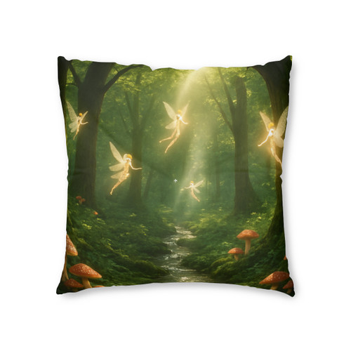 Whispers of the Woods - Tufted Floor Pillow, Square