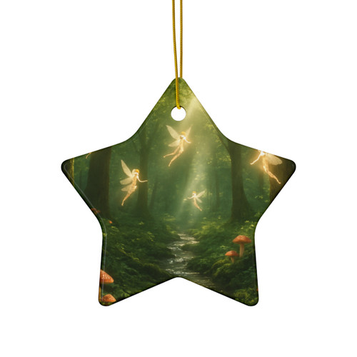 Whispers of the Woods - Ceramic Ornament, 4 Shapes