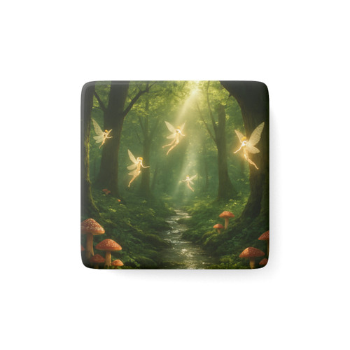 Whispers of the Woods - Porcelain Magnet, Square