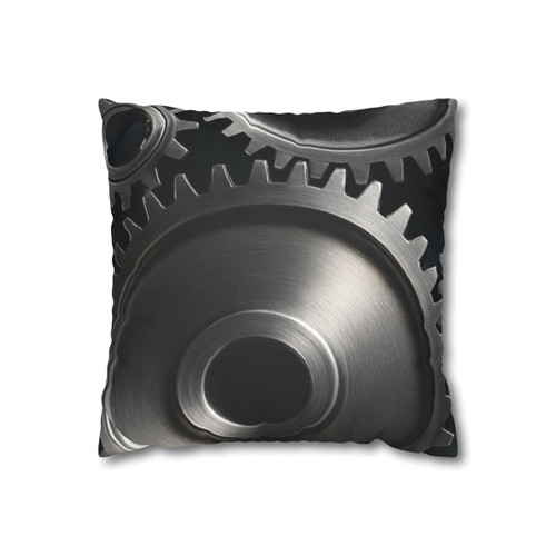 Gears of Innovation - Faux Suede Square Pillowcase